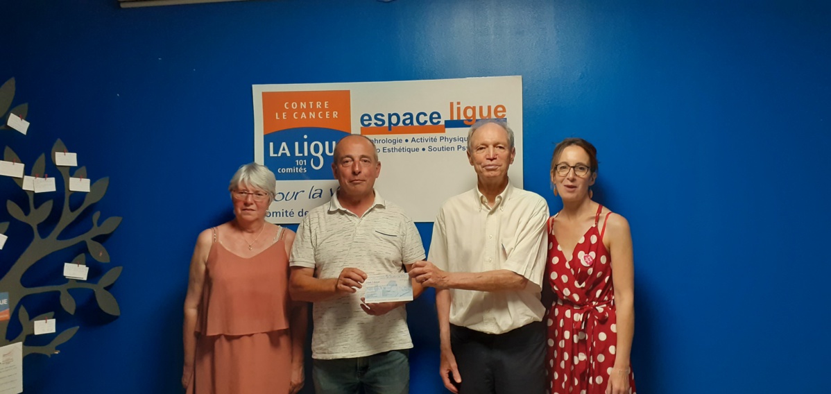 Challenge Évelyne Rouillon : un Chèque de 884€ remis à la Ligue contre le cancer