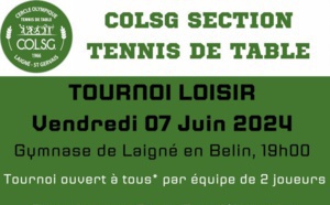 Le club de Laigné en Belin - Saint Gervais en belin organise un Tournoi Loisir le 7 juin